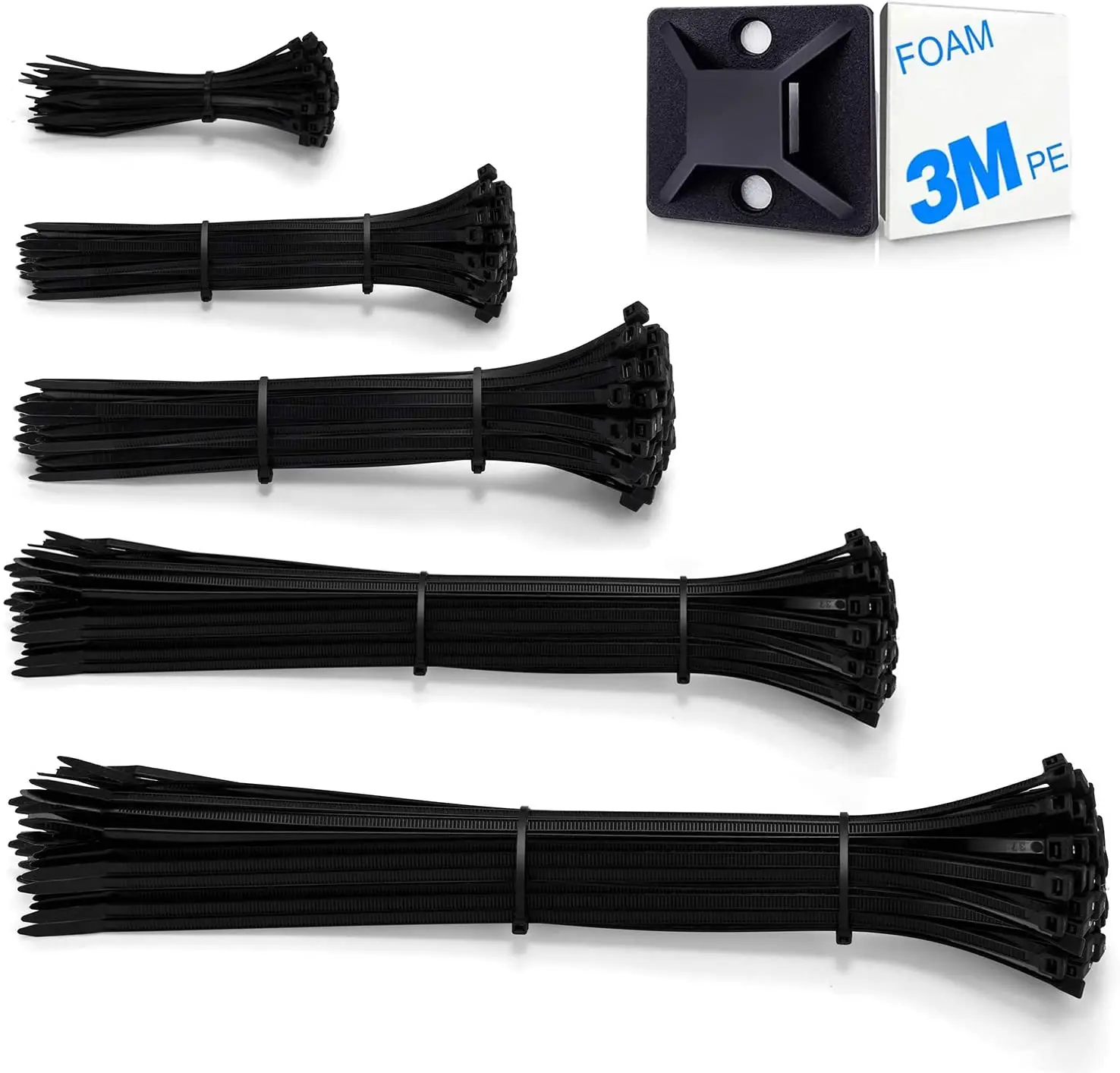 Heavy Duty Nylon66 Plastic Cable Ties/Zip Ties and Durable Tie Wraps for Bundling