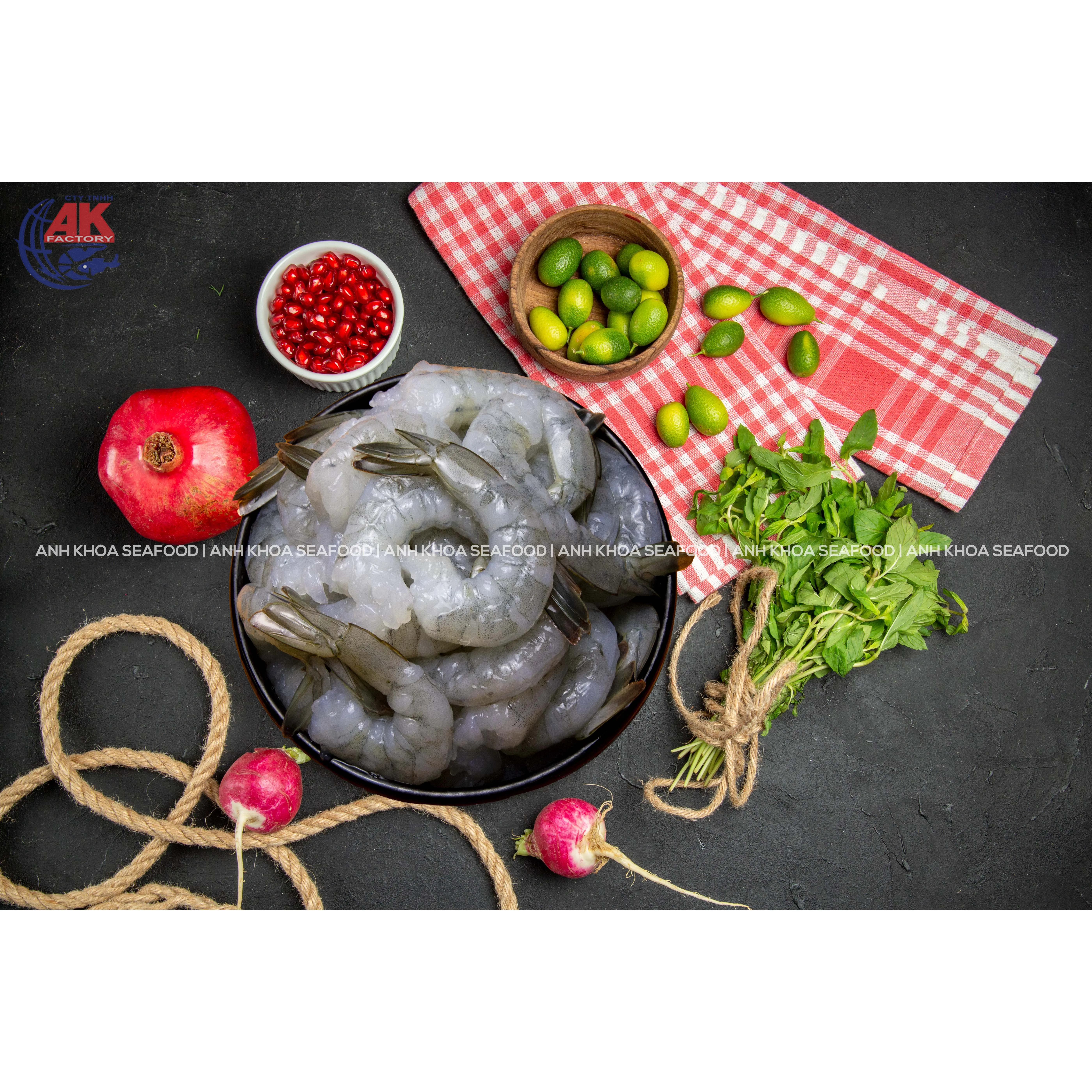 Wholesale Popular Seafood Fresh Vannamei Shrimp Peeled & Deveined Tail On W/PTO Supply Custom Weight Origin From Vietnam