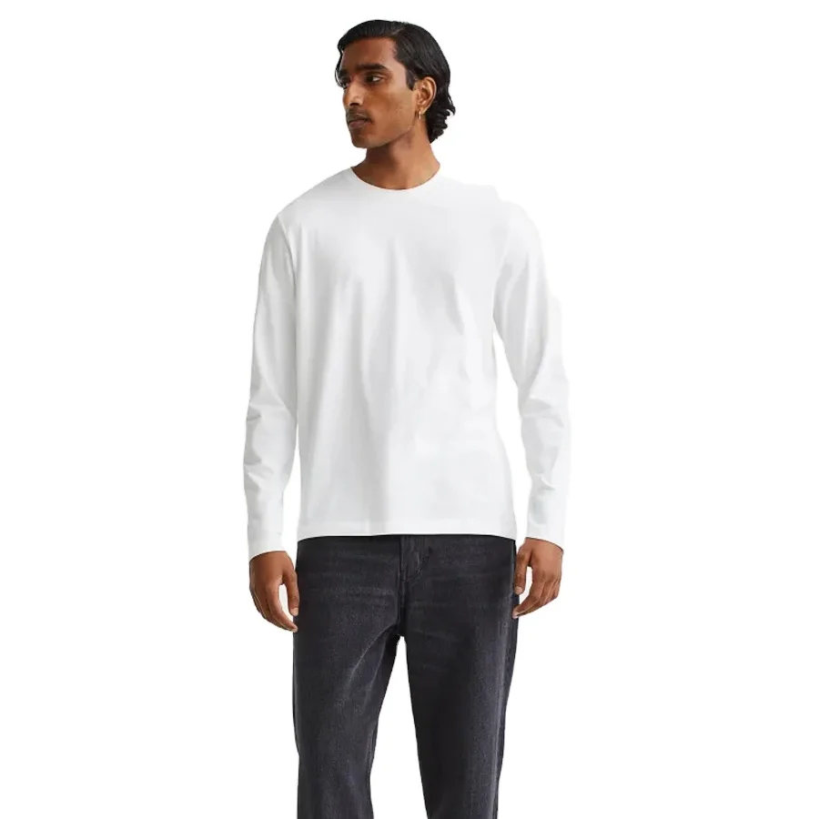 Most Fashionable Men Basic Cotton Full Sleeves Jersey With Custom Logo And Design For Sale Men Casual T Shirts