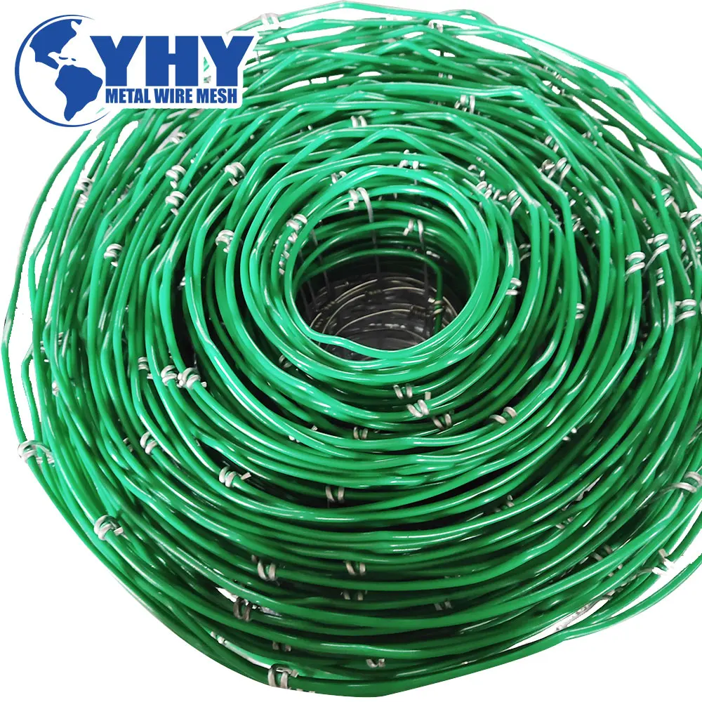 Agricultural hinged joint veldspan field fence post spacing with PVC edge wire