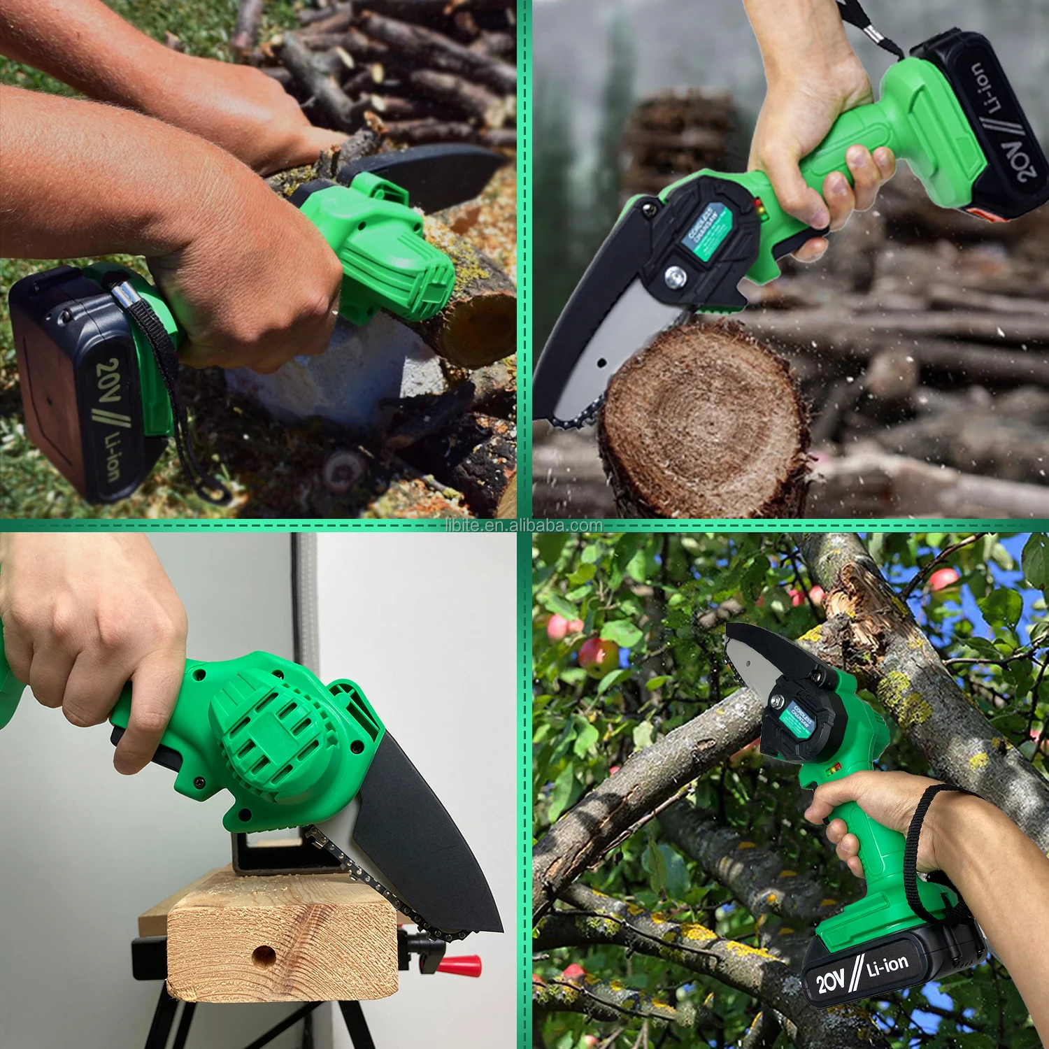 24V 48V electric chainsaw 4 6 inch Portable Handheld Electric Tree Cutting Cordless Chain Saw electric lithium chainsaw battery