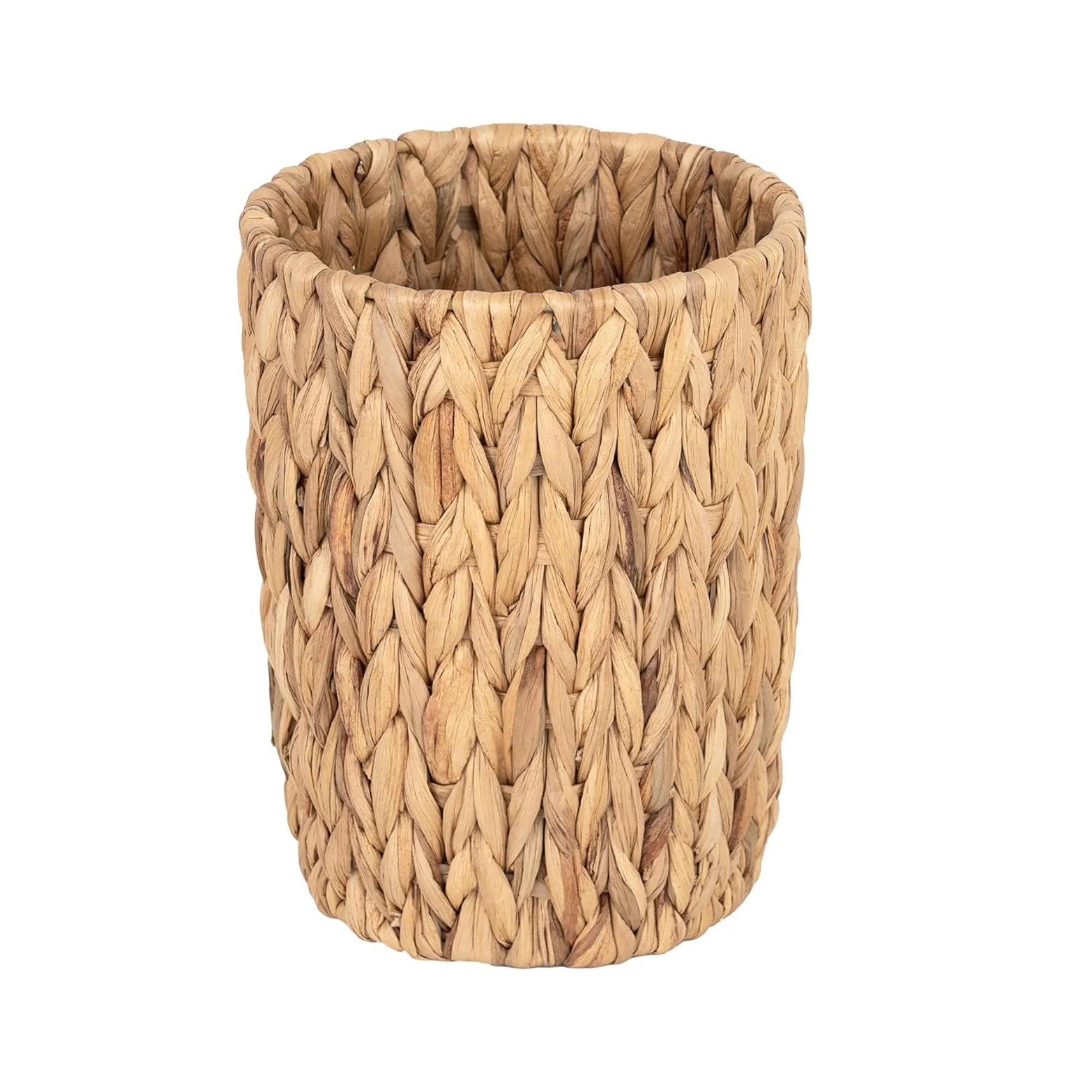 Wholesale storage Waste Basket Small  Wicker Trash Basket with Handwoven Water Hyacinth for Bedroom, Bathroom from  Vietnam
