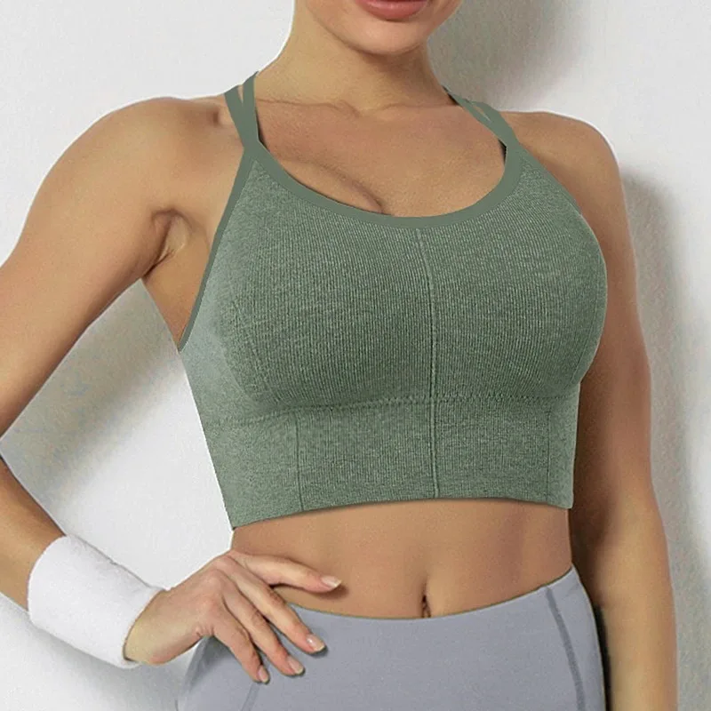 Seamless Crop Bra Top Sports Bra Women Comfort Bra with Removable Pads Perfect for Everyday Wear