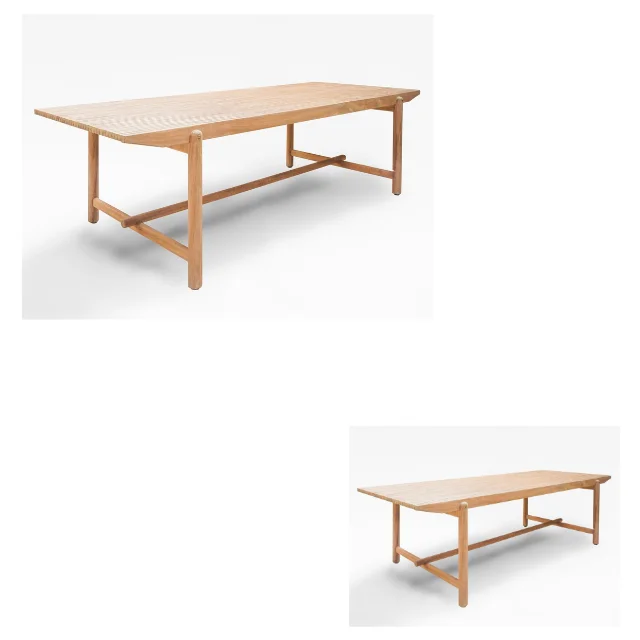 Hot Selling Garden Dining Furniture Outdoor Table Solid Teak Wood Table Furniture Outdoor Furniture Garden Teak Table