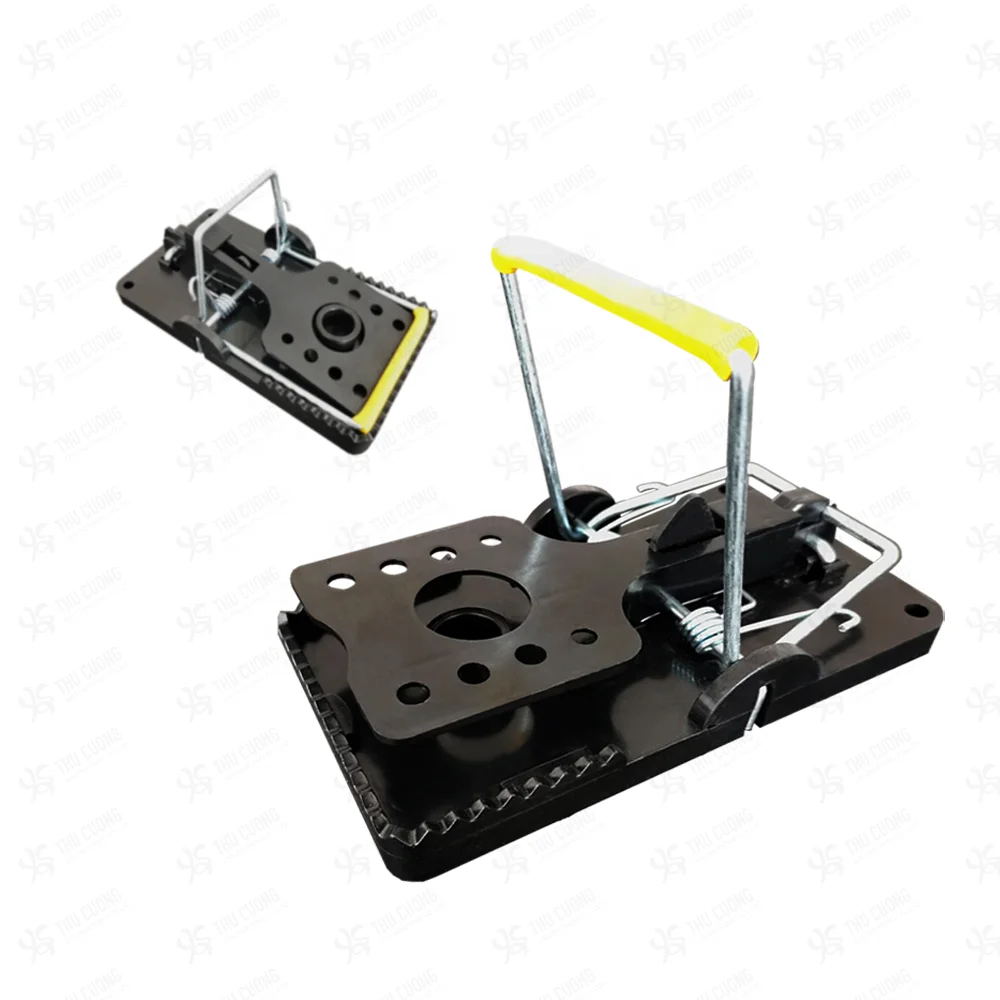 Plastic and Galvanized Steel Quick Set Snap Trap Metal Strong Durable Rat Traps Indoor and Outdoor Usage Dispose of the Rodent