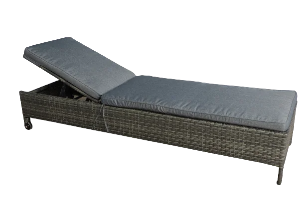 Modern Outdoor Poly Rattan Sunbed Furniture Aluminum Steel Plastic Wicker Garden Pool Villa Bedroom Lounge Chairs Sun Loungers