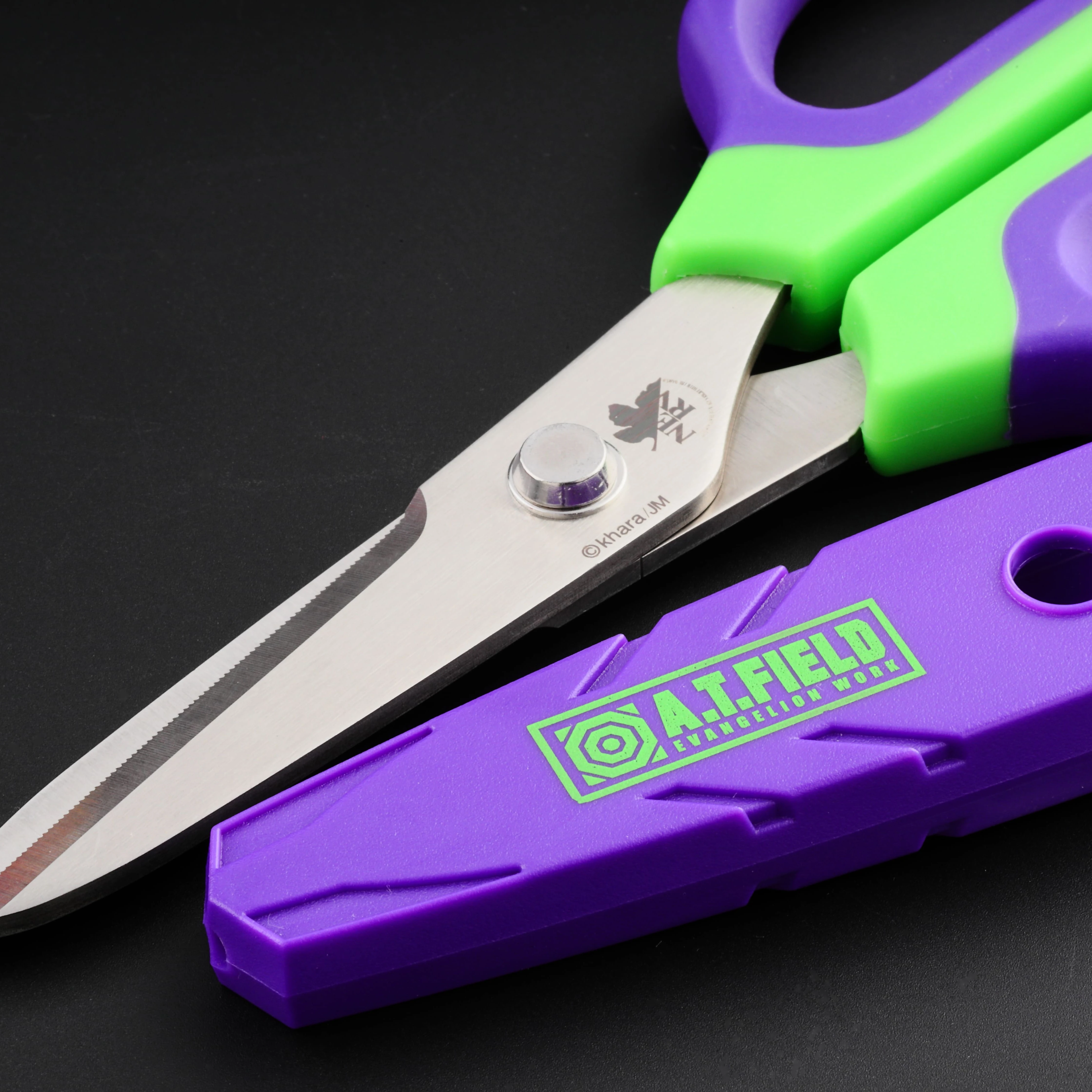 Evangelion A.T.FIELD Craft Scissors Unit-02 model made by a Japanese professional scissor factory