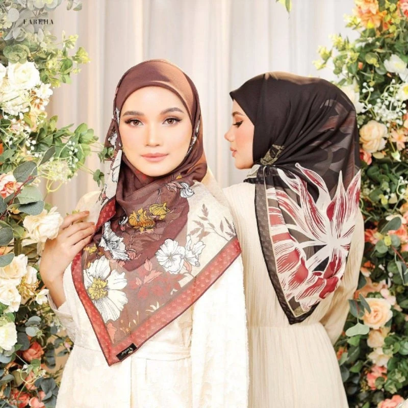 Квадратный шарф tudung borong жоржет малазийский нижнее Кепка из Дубая Медина Шелковый Хиджаб шаль Котон 2024