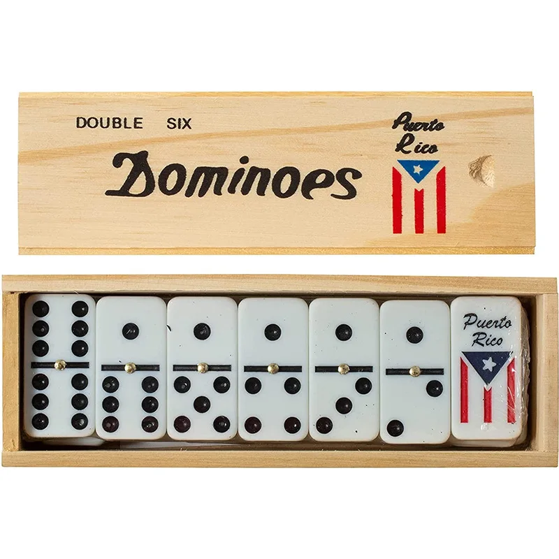 Factory 50*25*8mm domino set 200*75*49mm dominos wood set custom box