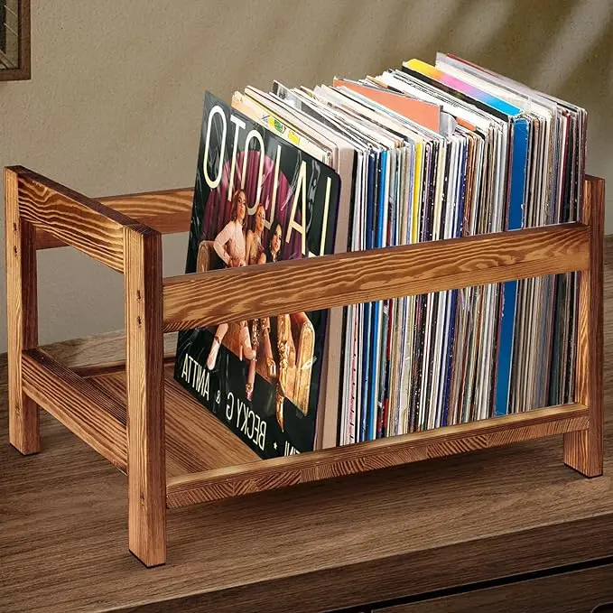 Wooden Desktop Bookshelf Tabletop Tilted Bookcases for Books Magazine CD Desk Organizers and Storage Rack