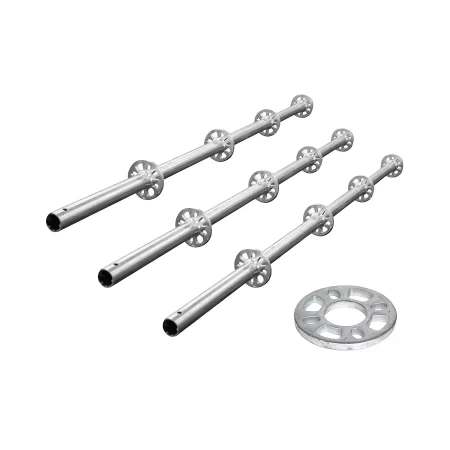 Q235 Steel Ringlock Scaffold with Hot Dip Galvanized Pillar Support Planks and Ladder Parts for Building Construction