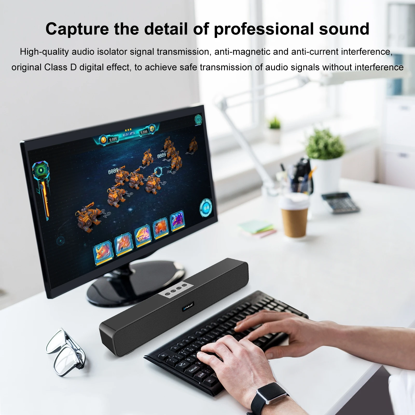 60Hz-15KHz Frequency Response 1200mAh Battery Capacity 10W Soundbar Wireless Surround Speaker at Best Price