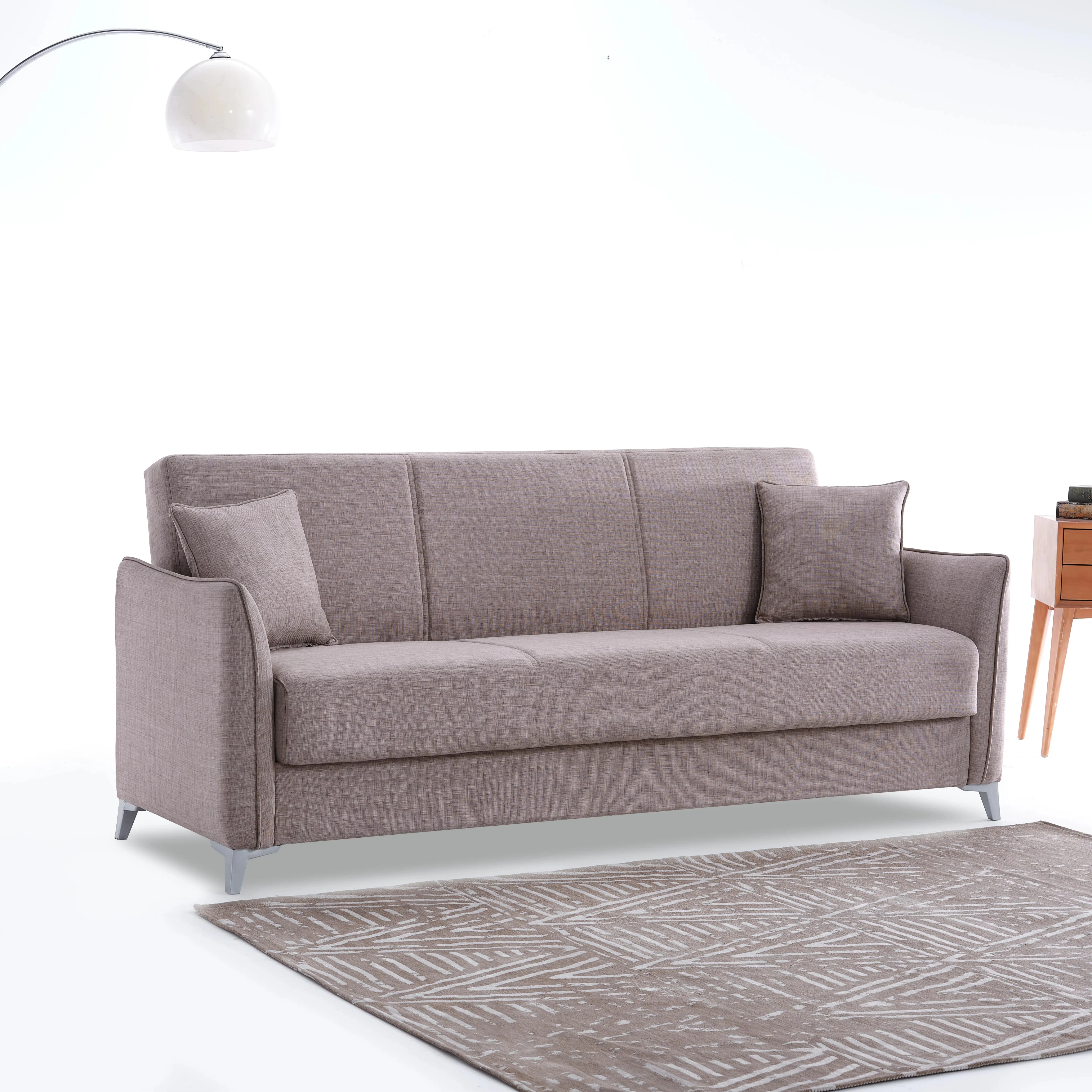 Wholesale Sofia  3 SEATER SOFABED  Convertible Modern Storage  Recliner Velvet fabric  Living Room Bed System Home Furniture Hig