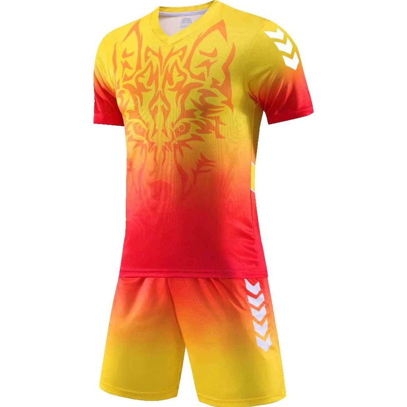 OEM Customized Comfortable Breathable Soccer Uniform Wholesale Cheap Football Jersey with Quick Fit Logo Printed Sets