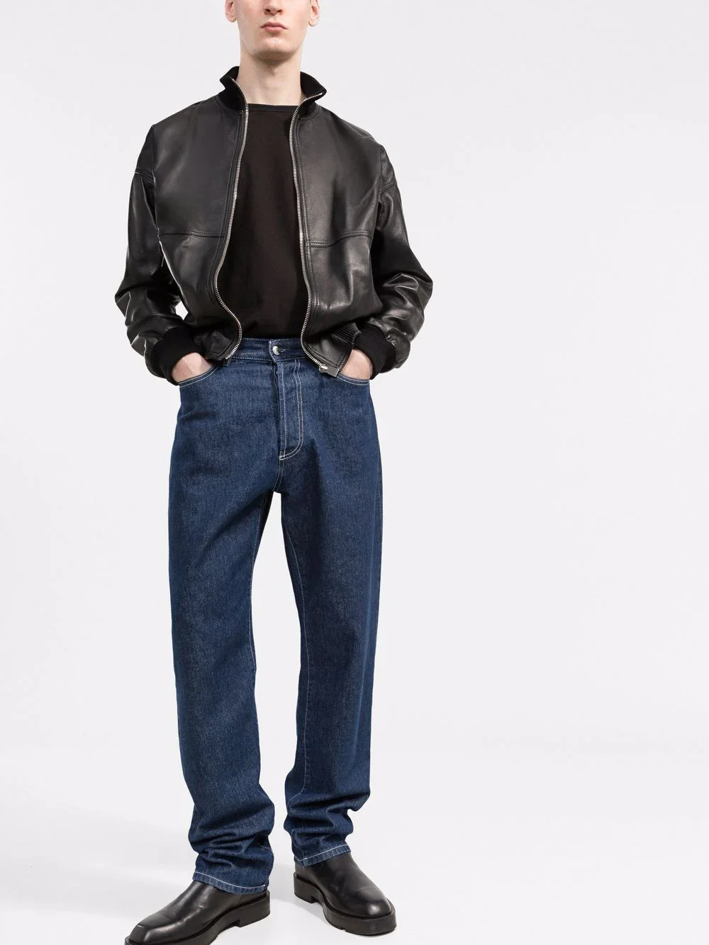 Black Leather Men Customized Sheep leather Beautiful Fashionable Latest Designs New Leather jacket men motorcycle jacket