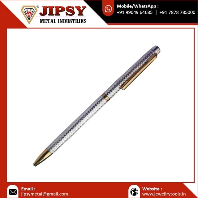 Best Quality Silver Pen With Logo Customized Silver Pen Promotion Use Corporate Office Use