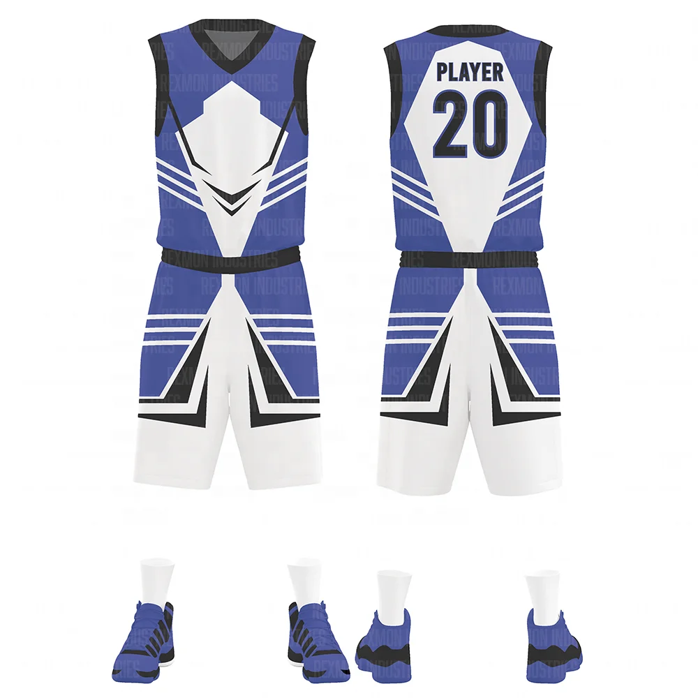 Wholesale Reversible Basketball Wear 100% Polyester Made Basketball Jersey Custom Design Spots Team Uniform