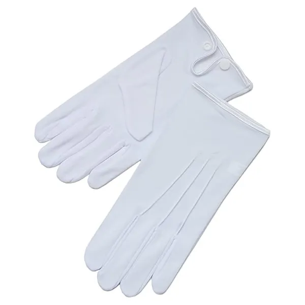 Amazon top sale White Cotton Gloves Embroidered Logo Freemason Breathable and Comfortable Masonic Gloves for Sale