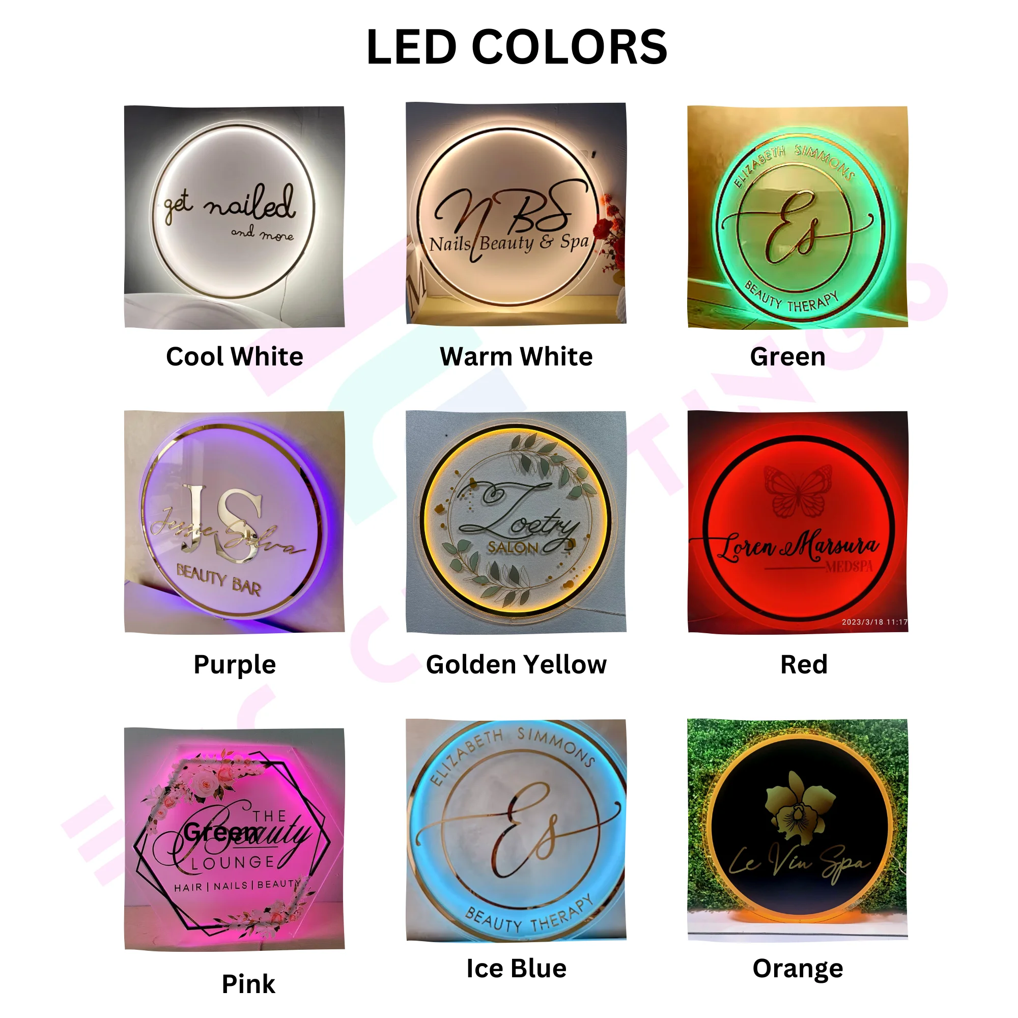 Custom UV Printed Acrylic Backlit Signs for Business and House and Out door Acrylic Backlit Signs