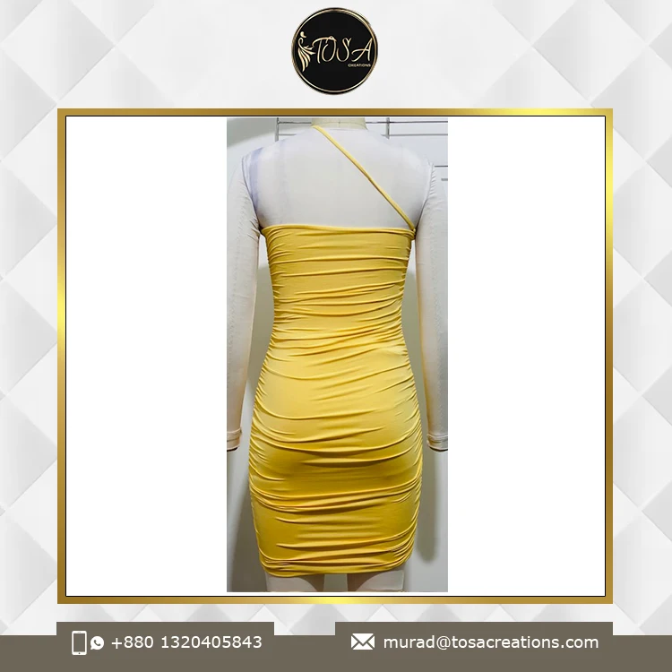 Bangladesh Origin Exporter of Women Wear Printed Pattern Mini Dress for Spring and Autumn Season at Reliable Price