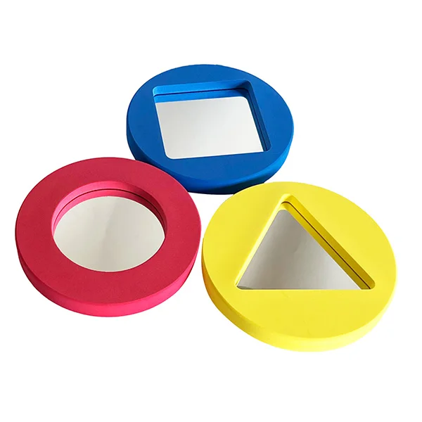 3 Pcs Foam Geo Children Blocks Safety Plastic Mirror Shapes