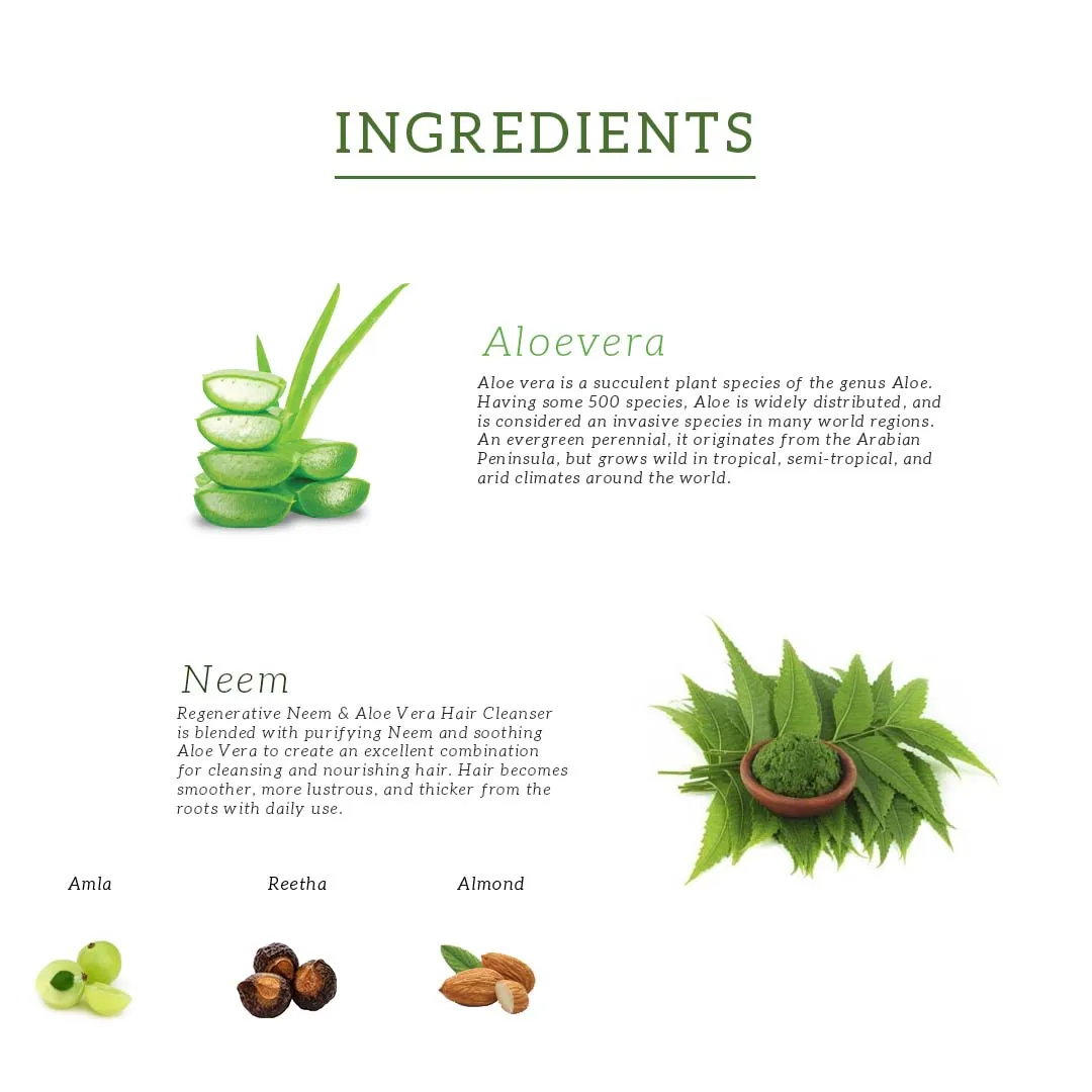 KHADI NATURAL NEEM & ALOEVERA WITH WHEAT GERM HAIR OIL - POWERED BOTANICS