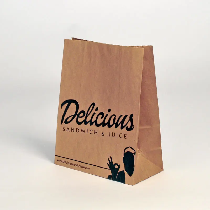 Special Custom Logo Printed Kraft Brown Paper Bag Wholesale Reusable Eco Friendly Material From Vietnam