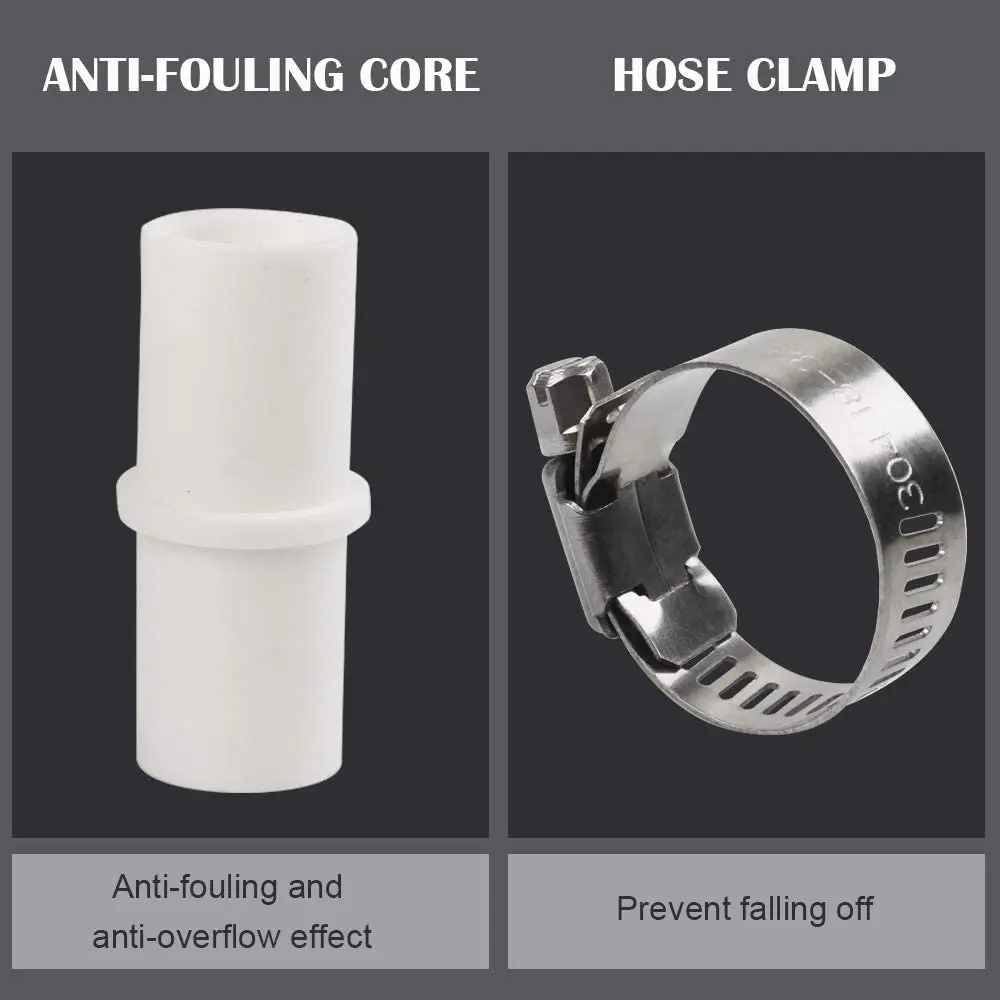 Washing Machine Drain Hose, Washer Drain Hose Extension Kit with 1 Extension Adapter and 2 Hose Clamps