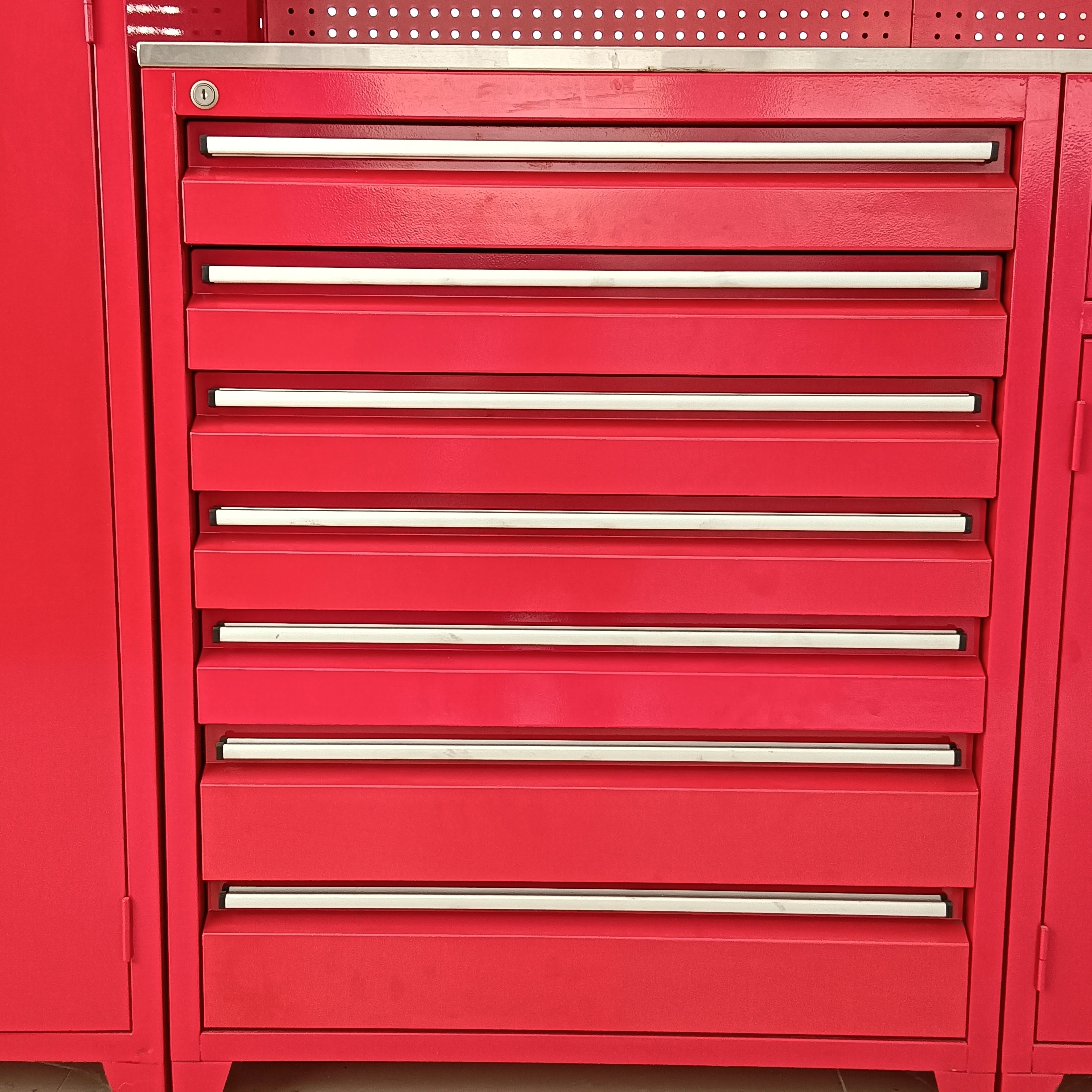Hot selling metal garage cabinet storage with work bench high quality storage tool garage cabinet