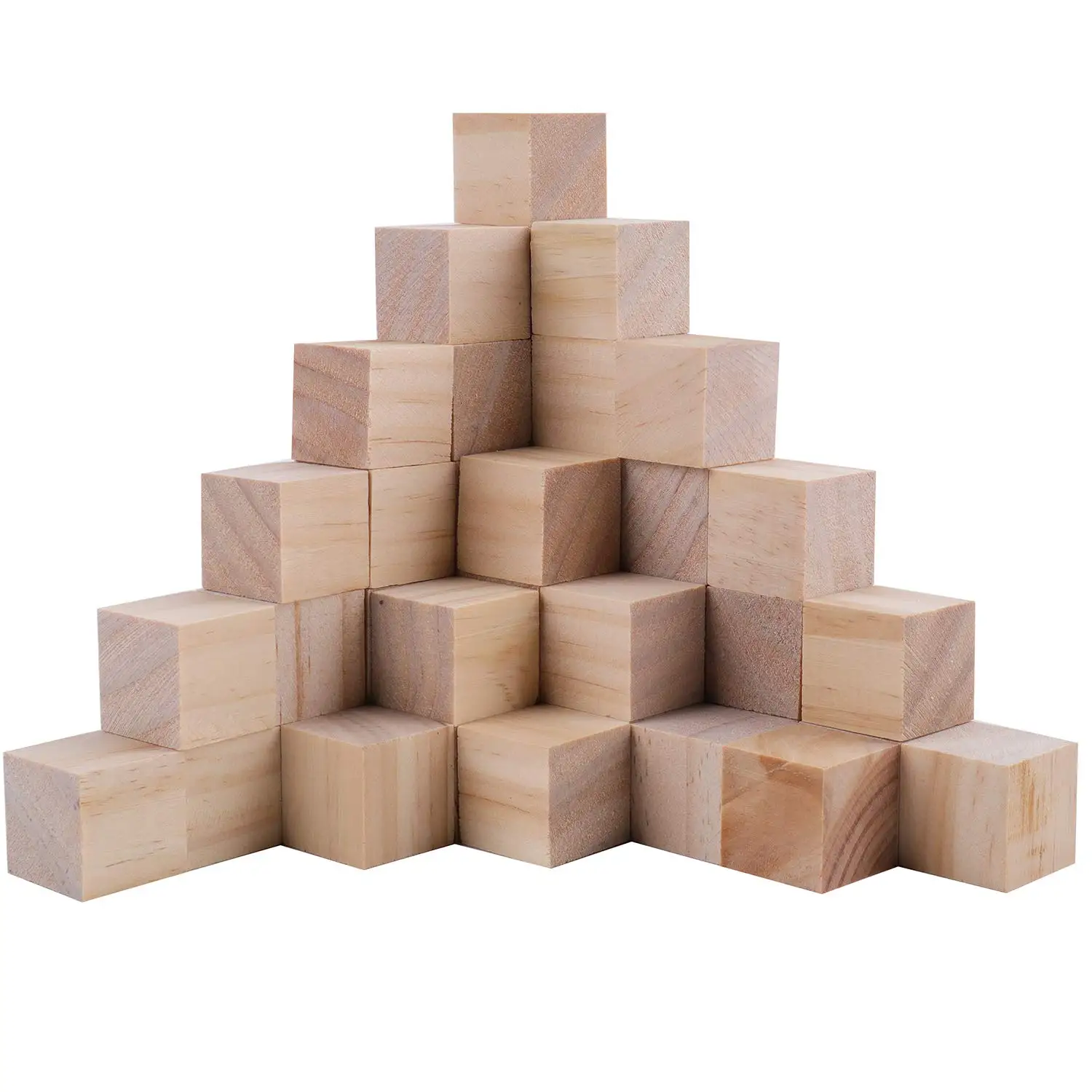 150 Pack 1 Inches Unfinished Wooden Cubes Wooden Blocks Great for Crafts Making