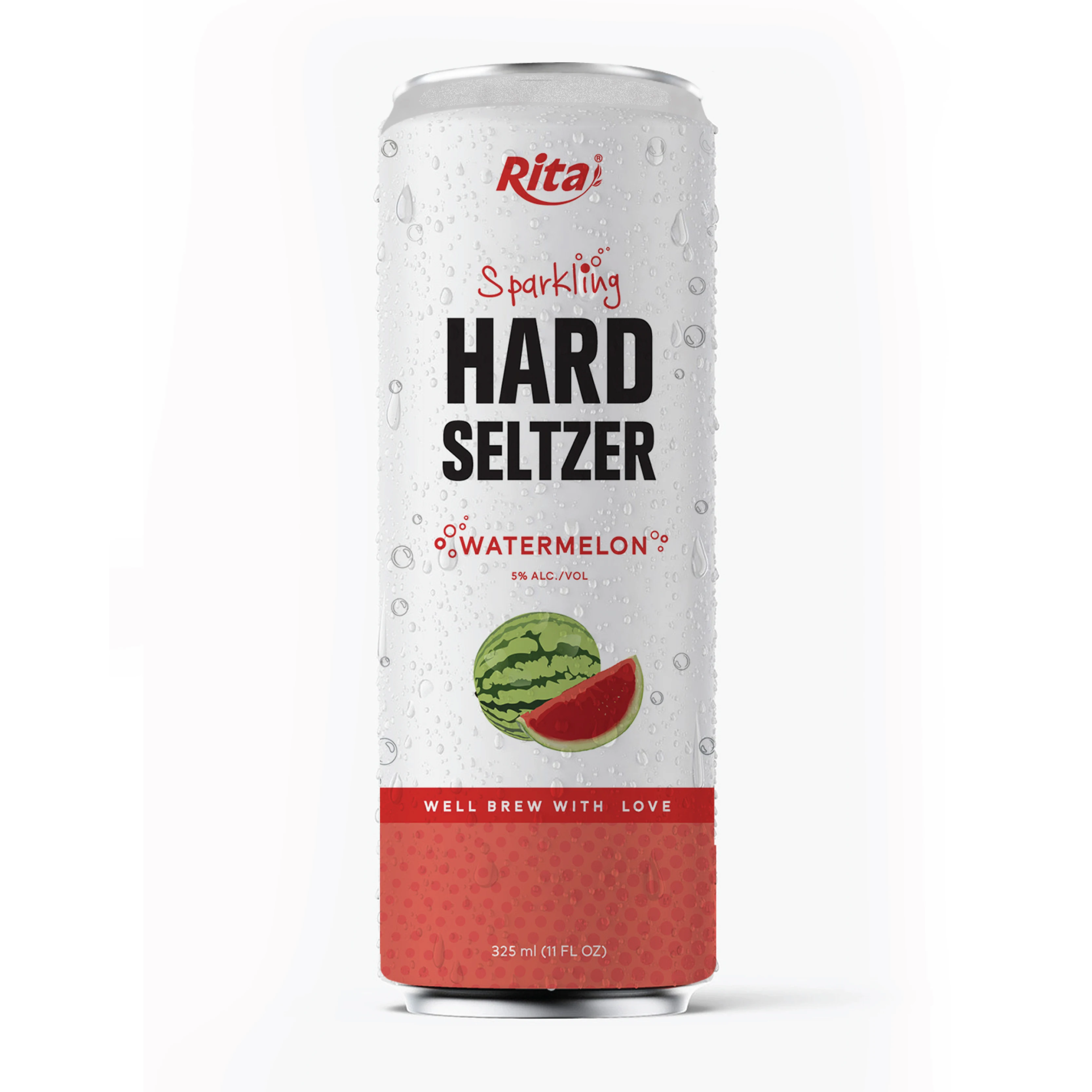 320ml 5% Alcohol Sparkling with Watermelon Flavor Free Sample Vietnam Supplier Low MOQ Best Price