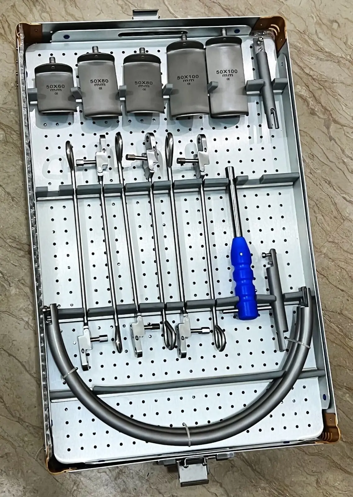 Anterior Lumbar Surgical Access System With Stainless Steel Box New Anterior Lumbar Ring System Retractor Complete Set