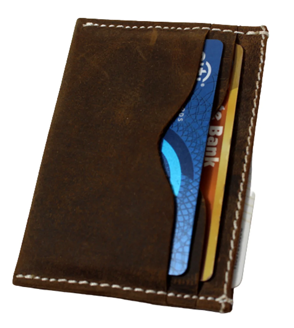 New Product Oil pull up tannery Leather Wallet for Men and Women Zippered Small Money Pocket & Gift Aesthetic Style Credit Card