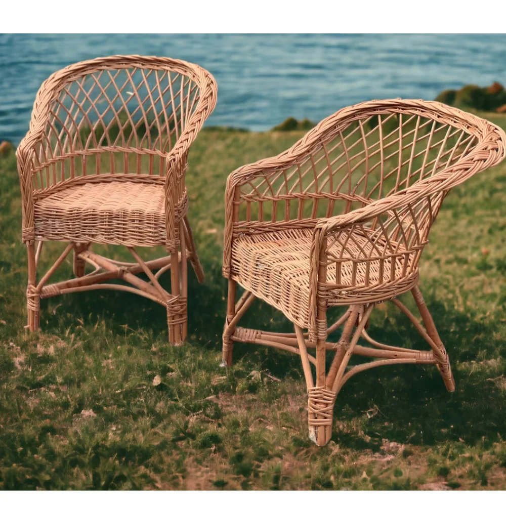 Vietnam Manufacture Wicker Chair For Children Armchair For Children Eco Friendly Rattan Seat Toddler