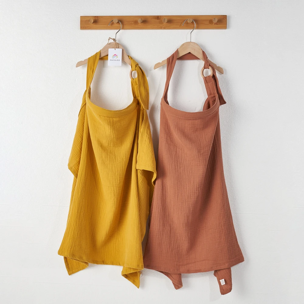 Beautiful craftsmanship newest design easy nursing in public breathable cotton muslin mother breast feeding cover shawl