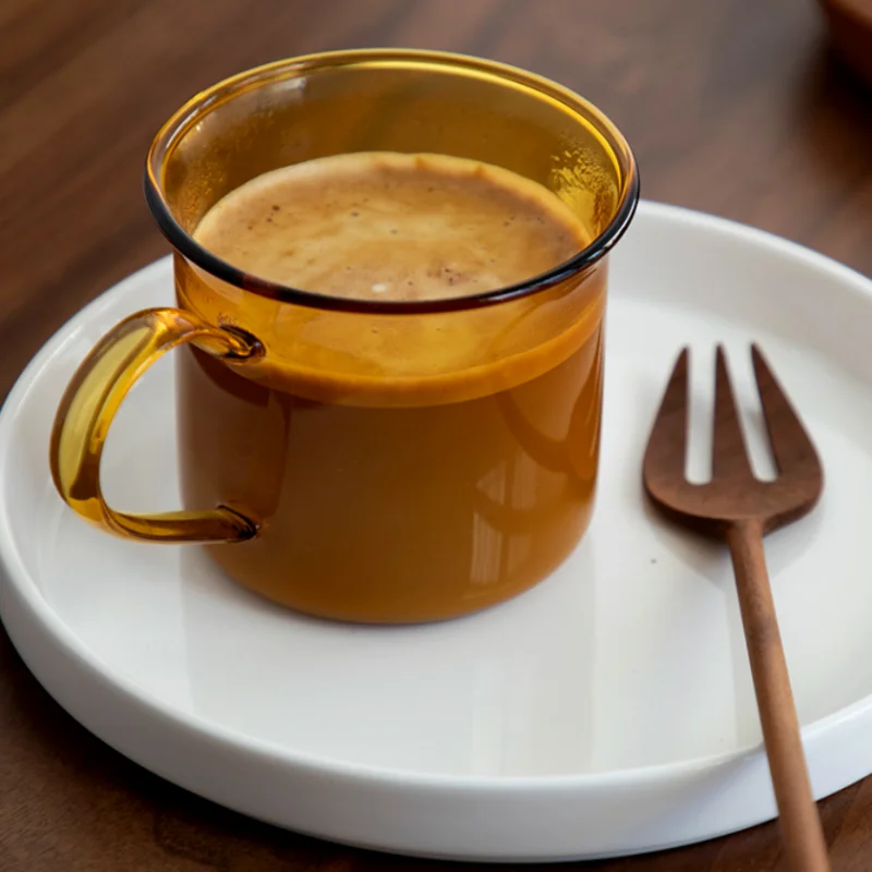 cute promotion exquisite reusable color heated drinking thermo glass coffee mug