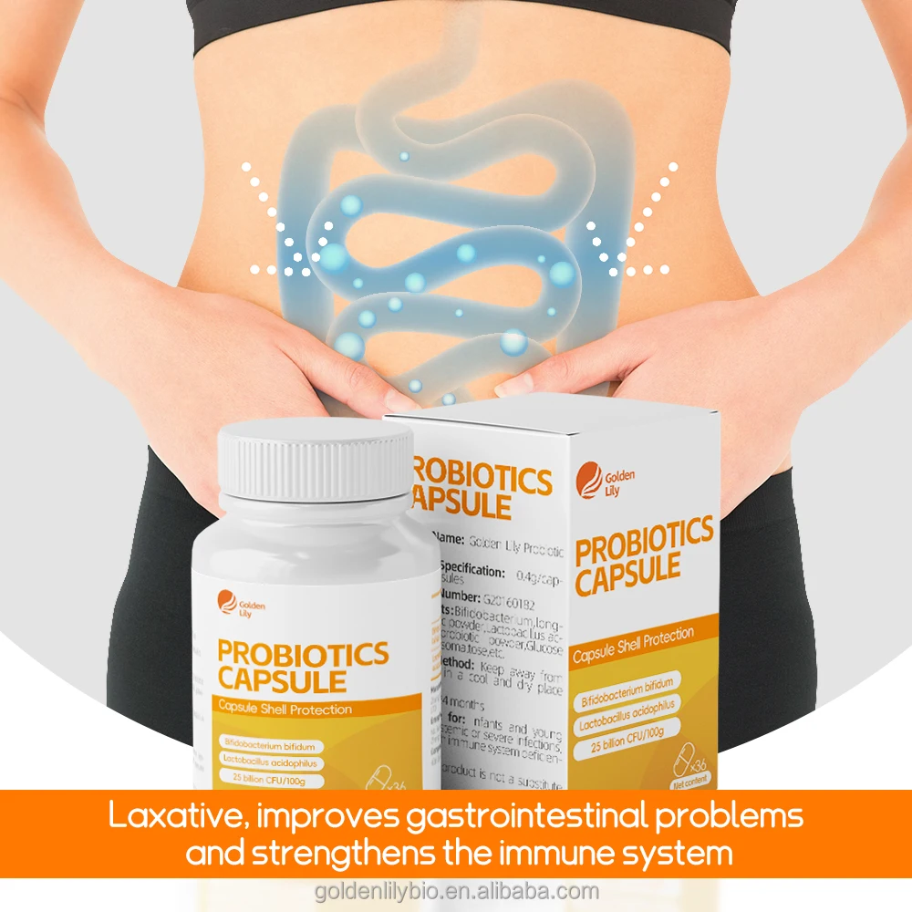 OEM/ODM Organic Probiotics 50 Billion CFU Prebiotics Probiotic Capsules Gut Health Supplement and Immune Support Probiotics