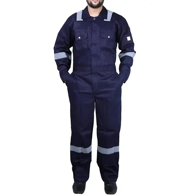 Wholesale Safety Coveralls Workwear Uniform For Men Anti Static Anti Flame Safety Clothing Coveralls For Construction Industry