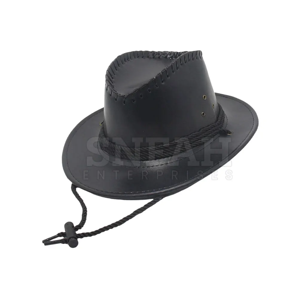 Factory Custom Design Logo Embroidery Plain Leather Hat Adjustable Blank Plain Leather Hat For Sale