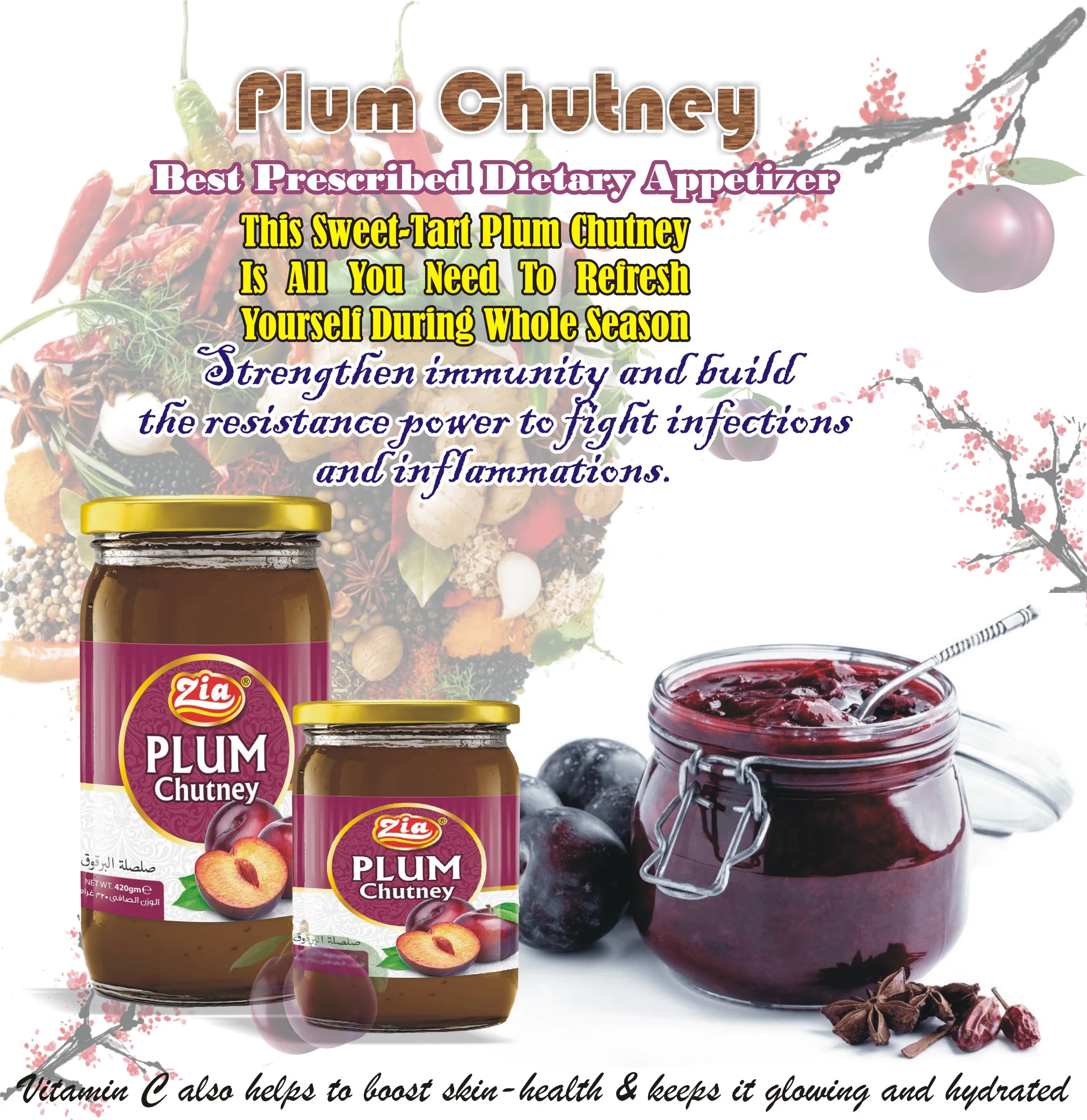 Best Appetizer Food Zia Plum Sauce Healthy & Nutritious Your Perfect Meal Partner Super Quality Plum Sauce Chutney