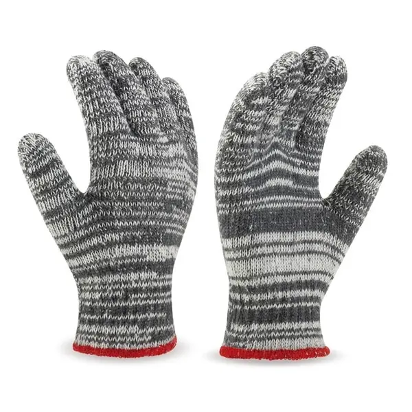 New Soft Stretch Brushed Women Men Cycling Striped Knitted Poly Cotton Wool Mittens Touch Screen Winter Knitted Gloves