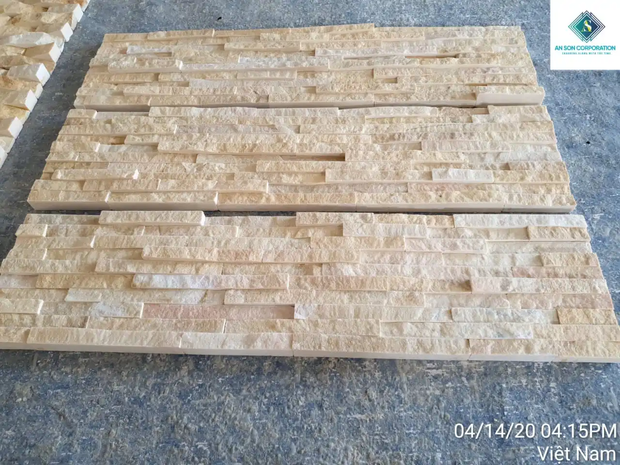 Yellow Marble Wall Panels 10 Lines Natural Decorative Stone At An Son Corporation