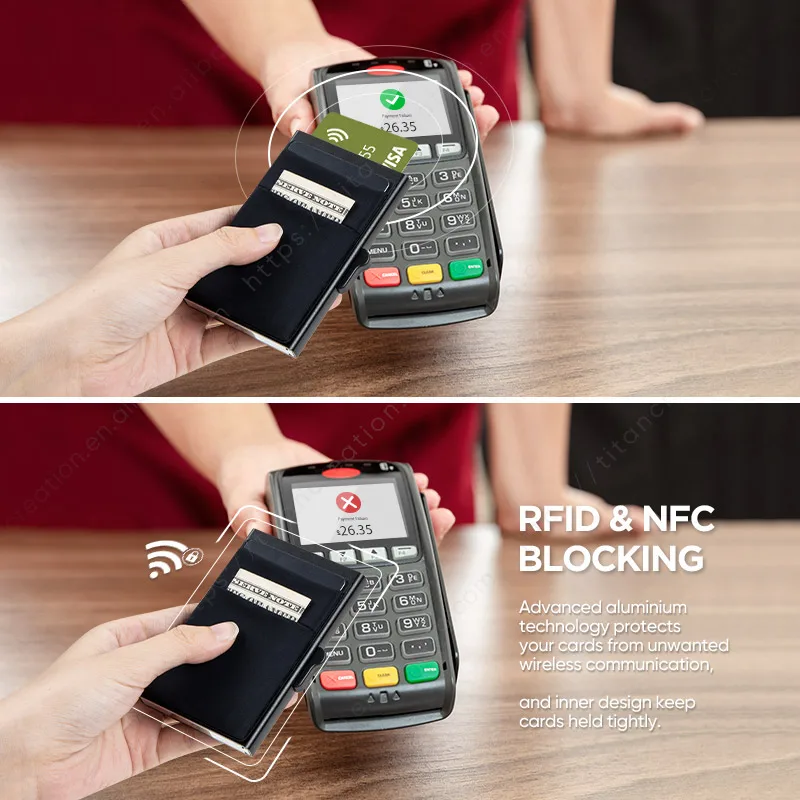 Factory Direct Selling Slim Rfid Wallet Credit Card Holder Business Card Holder Case Aluminum Wallet