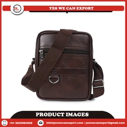 Designer Sling Bag Men Crossbody Shoulder Bag Indian Vintage Handmade Leather Unisex Sling Leather Messenger Bag For Sale