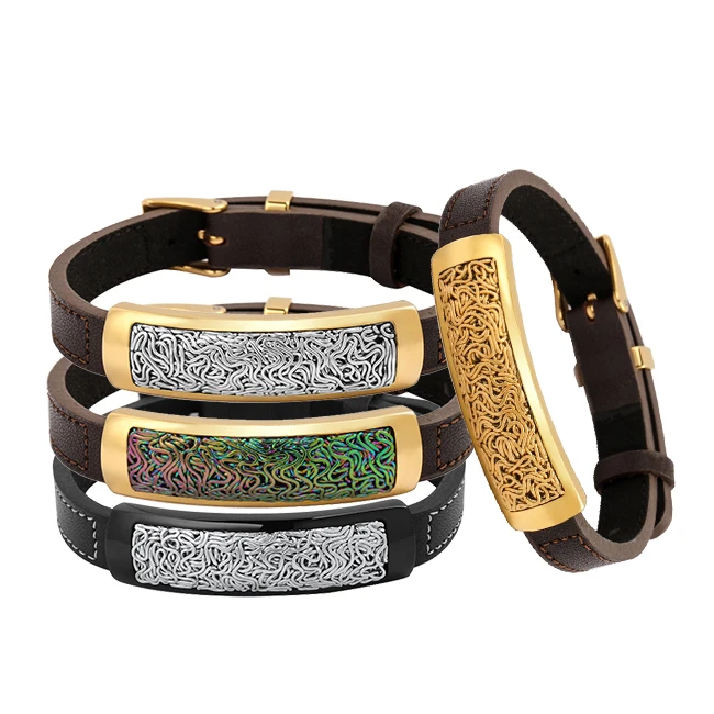 TIZTI Custom bracelet leather Manufacturer man fashion jewelry bracelets bangles stainless steel wire wholesale bracelet for men