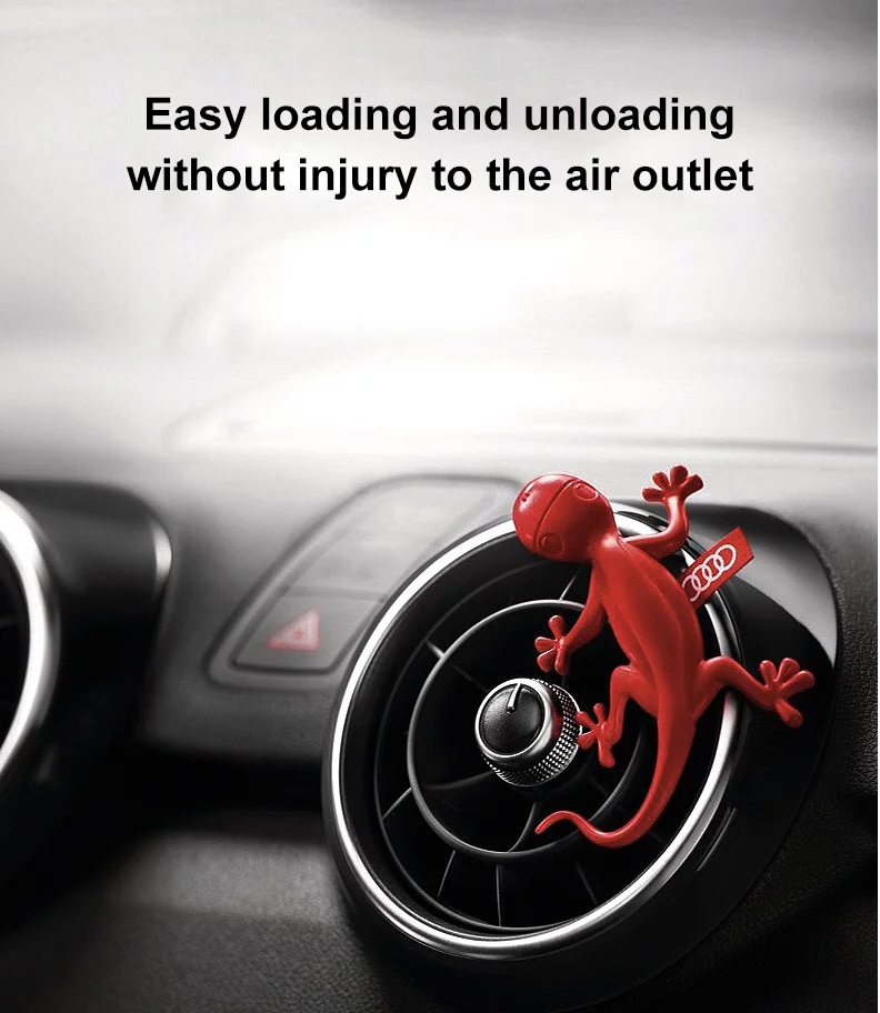 000087009T Car Air Conditioning Outlet Perfume For Audi A3 A4 A5 A6 A7 Q7 Q5 Q3 Benz  For VW Gecko Fragrance Air Freshener