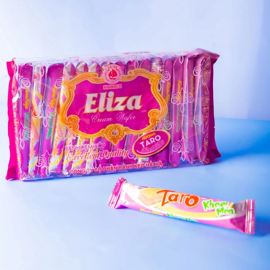 Hot product top pick wafer 2024 multi flavor cream ELIZA cream wafer from HaiHaCo Vietnam since 1960