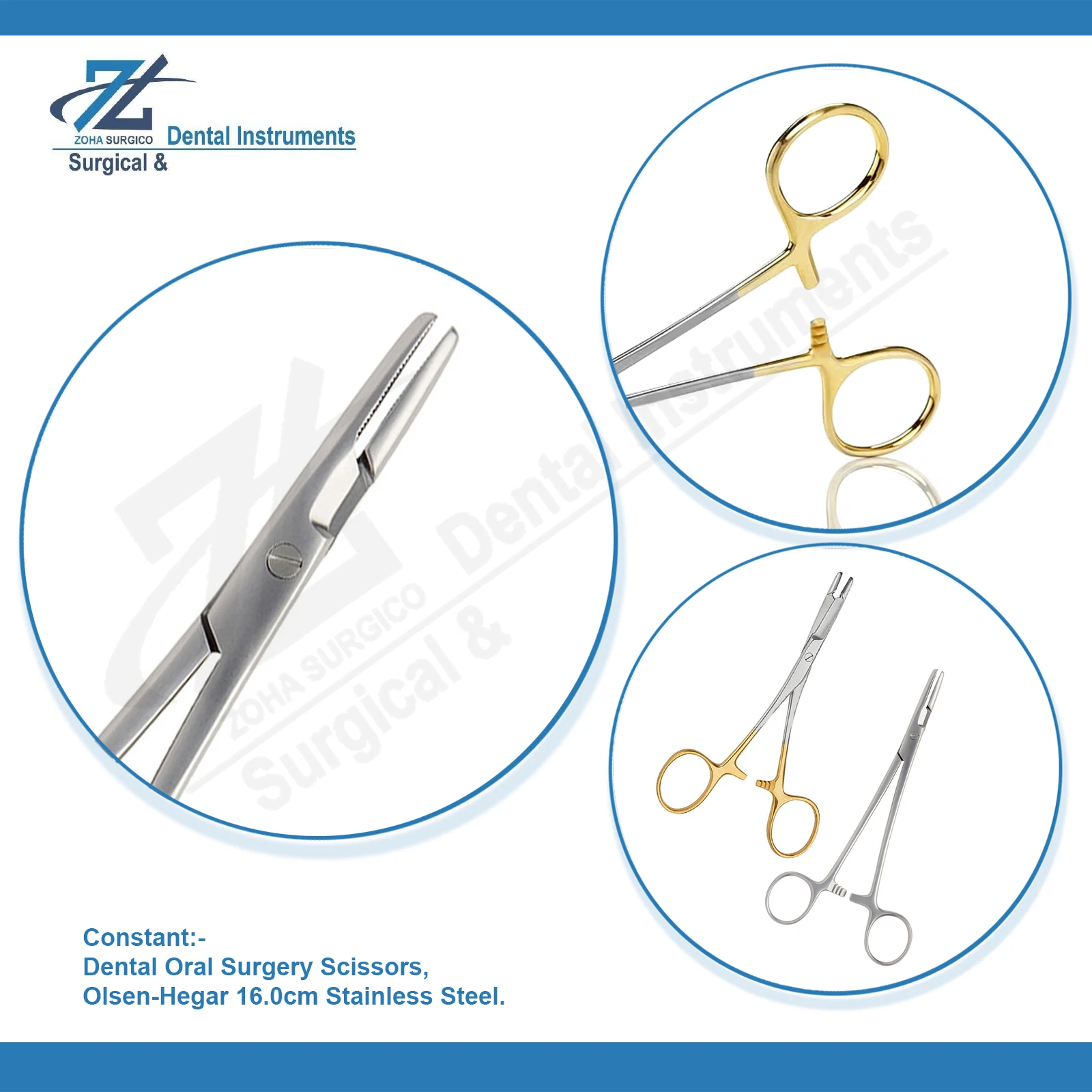 Olsen-hhegar 16 0 см из нержавеющей стали для оральной хирургии держатель иглы TC Olsen hargar ножницы производства Пакистана