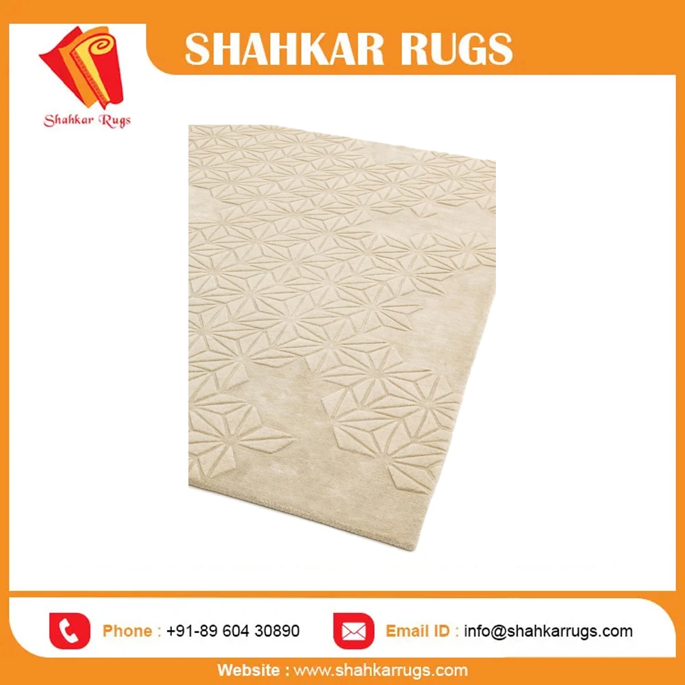 Carpet Rugs Beige Hand Tufted Handmade Indian 1 Piece Living Room Wool Teen Latex Cotton Bedroom,living Room Cut Pile,abstract