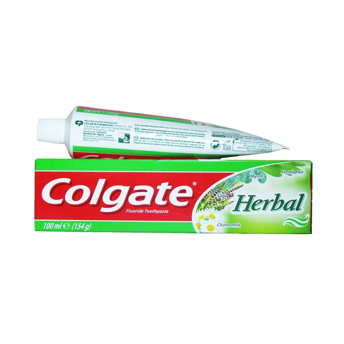 Colgate Мятная зубная паста против полости отбеливающая с травяными ингредиентами одноразовая для домашнего или гостиничного использования